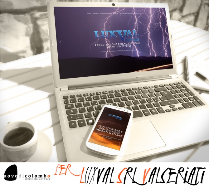 Realizzazione del sito Luxval SRL progettazione e realizzazione impianti elettrici